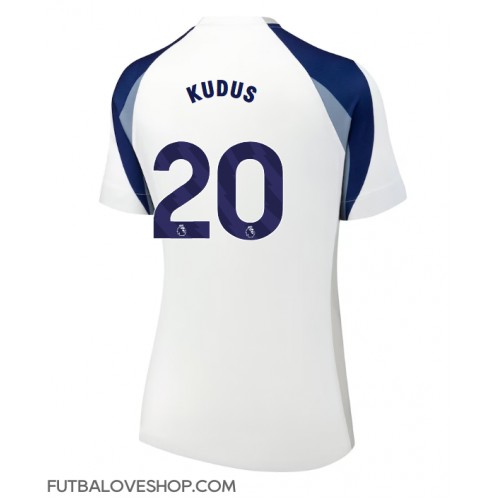 Dres Tottenham Hotspur Mohammed Kudus #20 Domáci pre Ženy 2025-26 Krátky Rukáv